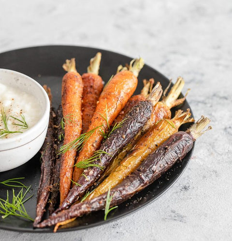 Spicy Roasted Dill Carrots
