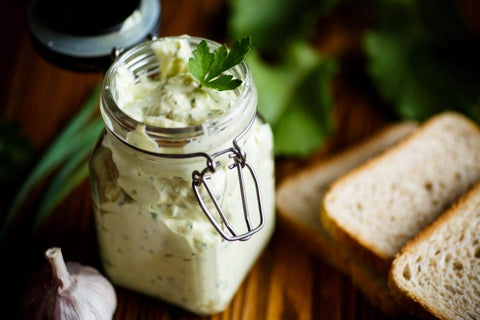 Globe Basil and Garlic Spread