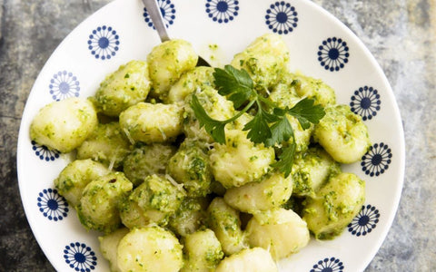 Cilantro Pesto with Pumpkin Gnocchi